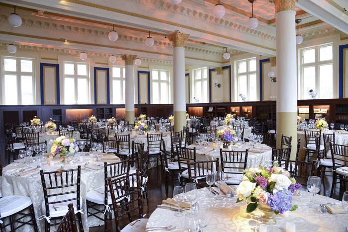 Providence Public Library wedding reception setup