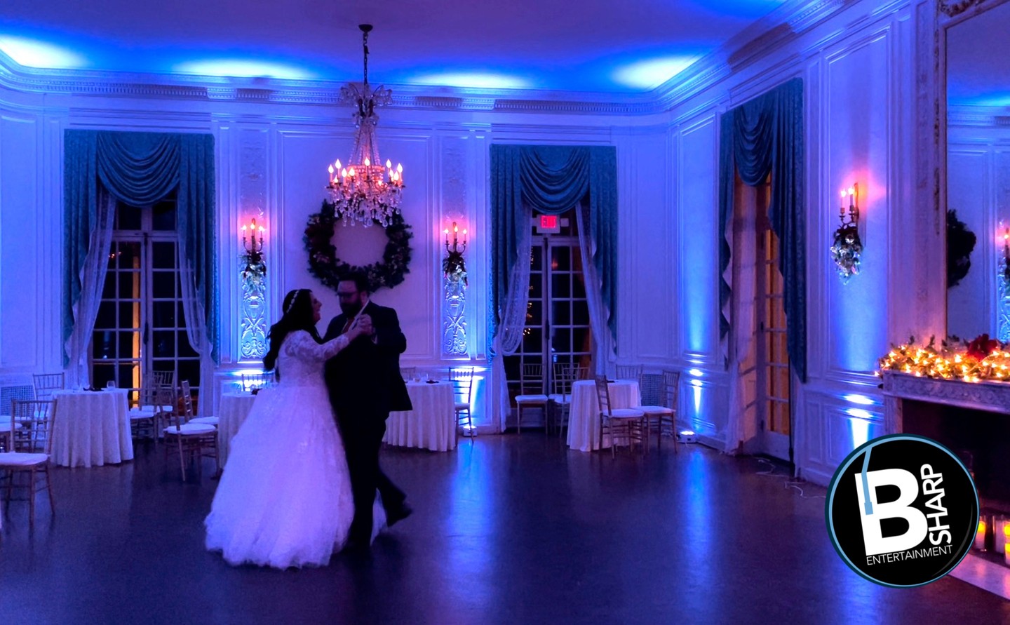 Bride and Groom sharing first dance in Rhode Island