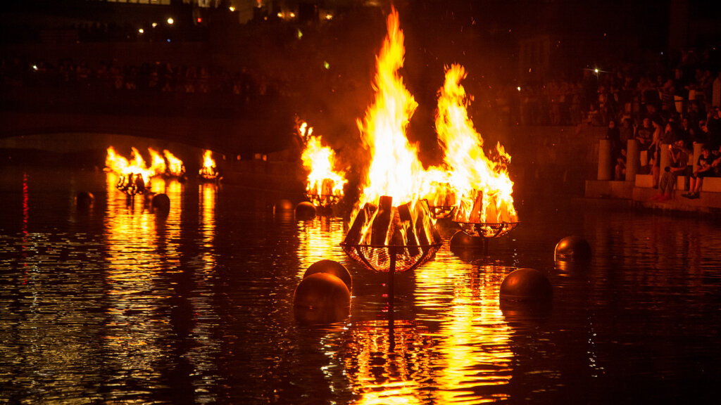 Waterfire Celebration in Providence, Rhode Island